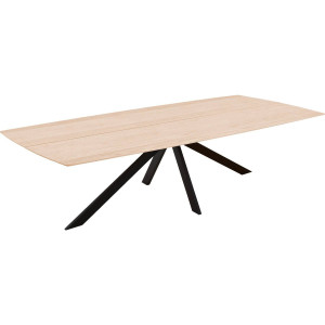 Goossens Excellent Eettafel Floyd, Semi rechthoekig 260 x 100 cm met split