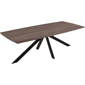 Goossens Excellent Eettafel Floyd, Semi rechthoekig 200 x 100 cm met split