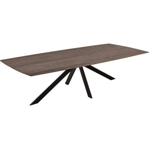 Goossens Excellent Eettafel Floyd, Semi rechthoekig 260 x 100 cm met split