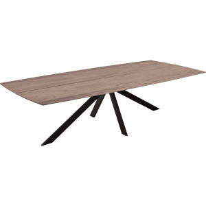 Goossens Excellent Eettafel Floyd, Semi rechthoekig 260 x 100 cm met split