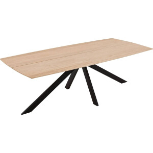 Goossens Excellent Eettafel Floyd, Semi rechthoekig 200 x 100 cm met split