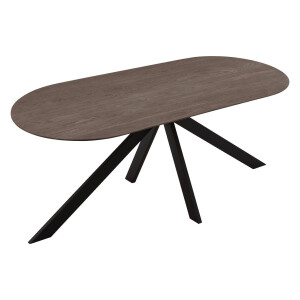 Goossens Excellent Eettafel Uniek, Semi rond 180 x 100 cm
