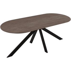 Goossens Excellent Eettafel Uniek, Semi rond 200 x 100 cm