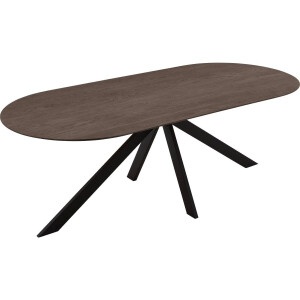 Goossens Excellent Eettafel Uniek, Semi rond 220 x 100 cm