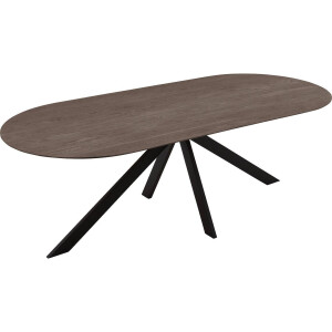 Goossens Excellent Eettafel Uniek, Semi rond 240 x 100 cm