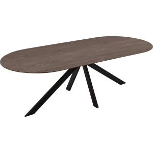 Goossens Excellent Eettafel Uniek, Semi rond 260 x 100 cm