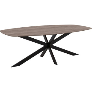 Goossens Excellent Eettafel Floyd, Semi ovaal 240 x 120 cm