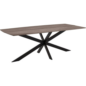 Goossens Excellent Eettafel Floyd, Semi rechthoekig 200 x 100 cm met split