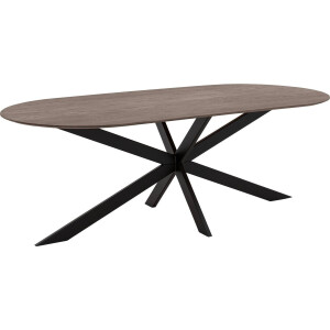 Goossens Excellent Eettafel Uniek, Semi rond 180 x 100 cm