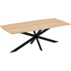 Goossens Excellent Eettafel Floyd, Semi rechthoekig 200 x 100 cm met split