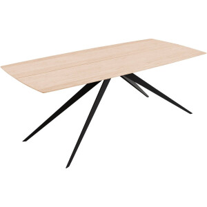 Goossens Excellent Eettafel Floyd, Semi rechthoekig 200 x 100 cm met split