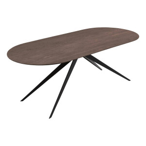 Goossens Excellent Eettafel Uniek, Semi rond 220 x 100 cm