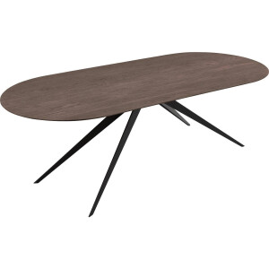 Goossens Excellent Eettafel Uniek, Semi rond 240 x 100 cm