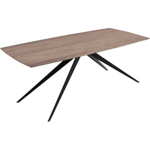 Goossens Excellent Eettafel Floyd, Semi rechthoekig 200 x 100 cm met split