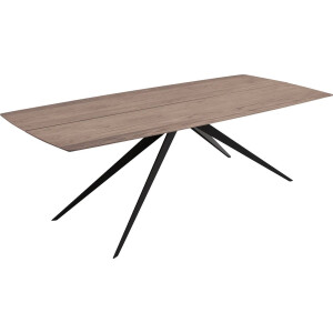 Goossens Excellent Eettafel Floyd, Semi rechthoekig 260 x 100 cm met split