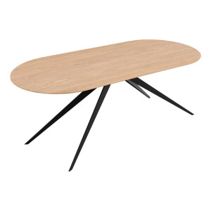 Goossens Excellent Eettafel Uniek, Semi rond 200 x 100 cm