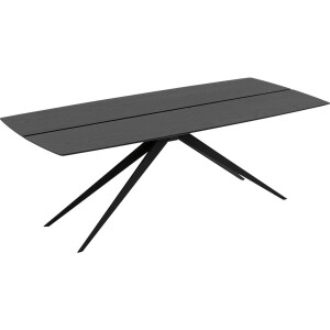 Goossens Excellent Eettafel Floyd, Semi rechthoekig 200 x 100 cm met split