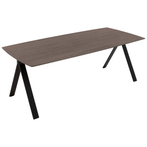 Goossens Excellent Eettafel Floyd, Semi rechthoekig 180 x 100 cm