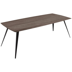 Goossens Excellent Eettafel Floyd, Semi rechthoekig 180 x 100 cm met split