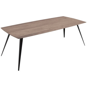 Goossens Excellent Eettafel Floyd, Semi rechthoekig 180 x 100 cm met split