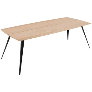 Goossens Excellent Eettafel Floyd, Semi rechthoekig 200 x 100 cm met split