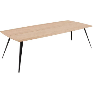 Goossens Excellent Eettafel Floyd, Semi rechthoekig 240 x 100 cm met split