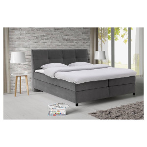 Goossens Basic Boxspring Compleet Gusta, Vlak 180 x 200 cm (=2x 90 x 200 cm) met hoofdbord