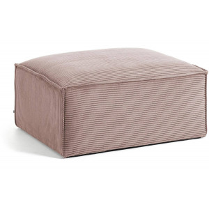 Kave Home Kave Home Blok, Voetenbank blok roze corduroy 90 x 70 cm (mtk0144)