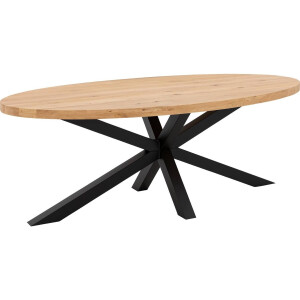 Goossens Eettafel Blade, Strak blad ovaal 220 x 110 cm 6 cm dik