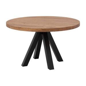 Goossens Eettafel Blade, Strak blad rond 130 x 130 cm 6 cm dik