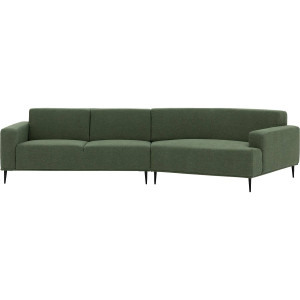 Goossens Excellent Hoekbank Prato groen, stof, 2,5-zits, modern design