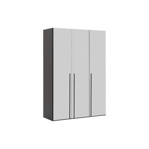 Goossens Kledingkast Easy Storage Ddk, Kledingkast 153 cm breed, 220 cm hoog, 3x glas draaideur