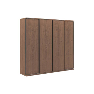 Goossens Excellent Kledingkast Wood, 240 cm breed, 223 cm hoog, 4 hout schuifdeuren