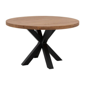 Goossens Eettafel Blade, Strak blad rond 130 x 130 cm 6 cm dik