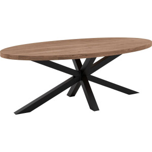 Goossens Eettafel Blade, Strak blad ovaal 240 x 120 cm 6 cm dik