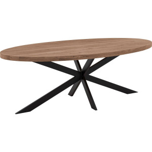 Goossens Eettafel Blade, Strak blad ovaal 260 x 120 cm 6 cm dik
