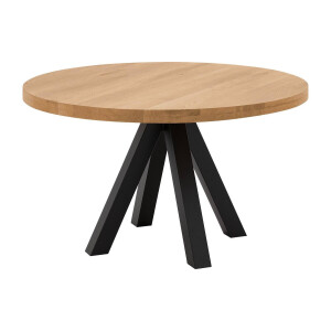 Goossens Eettafel Blade, Strak blad rond 140 x 140 cm 6 cm dik