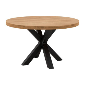 Goossens Eettafel Blade, Strak blad rond 130 x 130 cm 6 cm dik