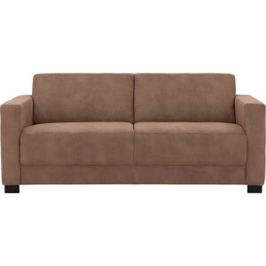 Goossens Bank My Style bruin, microvezel, 2,5-zits, stijlvol landelijk