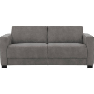 Goossens Bank My Style grijs, microvezel, 2,5-zits, stijlvol landelijk