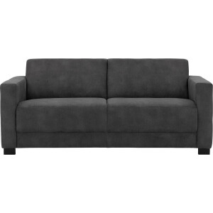 Goossens Bank My Style antraciet, microvezel, 2,5-zits, stijlvol landelijk