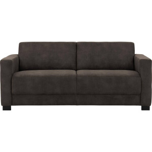 Goossens Bank My Style donkerbruin, microvezel, 2,5-zits, stijlvol landelijk