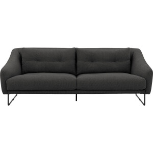 Goossens Excellent Bank Gs-2105 grijs, stof, 3-zits, elegant chic