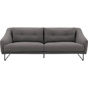 Goossens Excellent Bank Gs-2105 grijs, stof, 3-zits, elegant chic