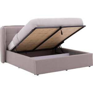 Goossens Gestoffeerd Bedframe Canon, 140 x 200 cm met storage, met 2x lattenbodem