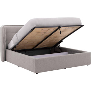 Goossens Gestoffeerd Bedframe Canon, 140 x 200 cm met storage, met 2x lattenbodem