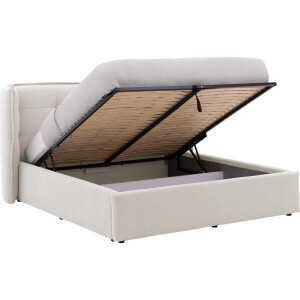 Goossens Gestoffeerd Bedframe Canon, 140 x 200 cm met storage, met 2x lattenbodem
