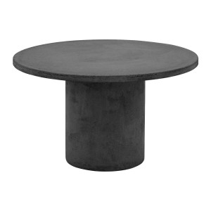 Goossens Salontafel Stone rond, beton grijs, urban industrieel, 70 x 40 x 70 cm