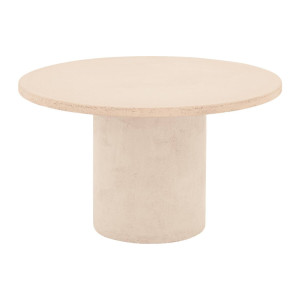 Goossens Salontafel Stone rond, beton grijs, urban industrieel, 70 x 40 x 70 cm