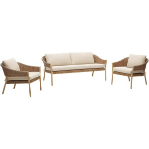 Kave Home Kave Home Loungeset Pola, 2 zits met 2 fauteuils